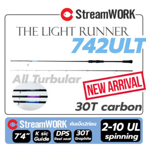 คันเบ็ด StreamWORK The Light Runner 2 ท่อน ยาว 7'9" Blank 30T power L Spinning งานหมึก/ Aji / Light rock/ Microjig - Image 3