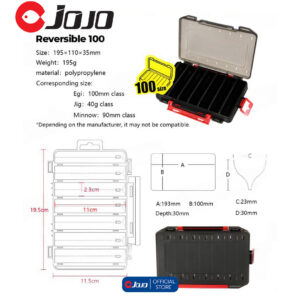 JOJO Double Side Tackle Box กล่อง ใส่เหยื่อปลอม แบบแยกช่อง 2 ฝั่ง มี 2สีให้เลือก จำนวน 1 ใบ - Image 4