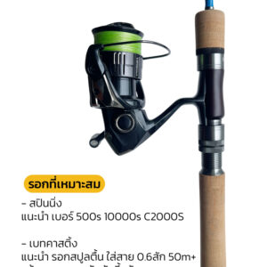 คันเบ็ด StreamWORK รุ่น The Grand Hampala II 562 L 3-8lb. 2 ท่อน ต่อกลาง คันสตรีม ไกด์ FUJI NEW 2025 - Image 4