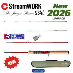 StreamWORK คันเบ็ด 5'3 ฟุต เวท 3-8lb. The Jungle Stream 534 L คัน4ท่อน คันสตรีม