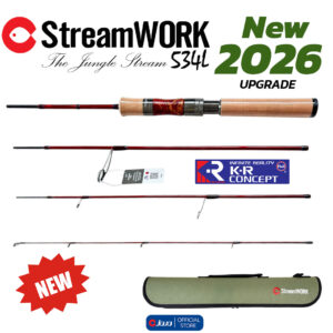 StreamWORK คันเบ็ด 5'3 ฟุต เวท 3-8lb. The Jungle Stream 534 L คัน4ท่อน คันสตรีม